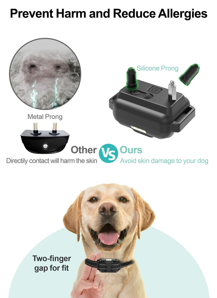 Dog Shock Collar with Remote Control - 2600FT Dog Training Collar 3 Pack with Beep Vibration Shock and Light, Waterproof E Collar for Dogs Training for Large Medium Breeds