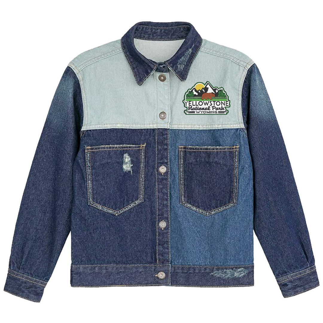Yellowstone National Park Patch Iron On Sew On Embroidered 4 x 3