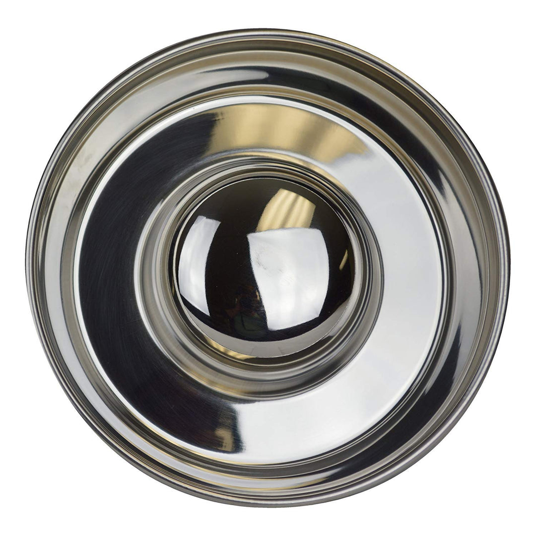 OurPet's DuraPet Slow Feed Premium Stainless Steel Dog Bowl, Silver (2040010301)