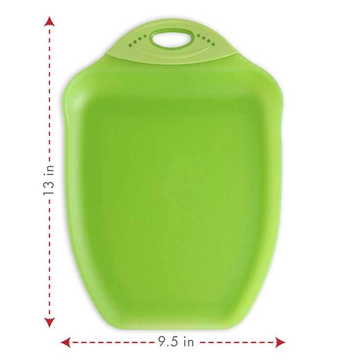 Chop & Scoop Cutting Board, 9.5 by 13 inches, Solid Green, 322-J383