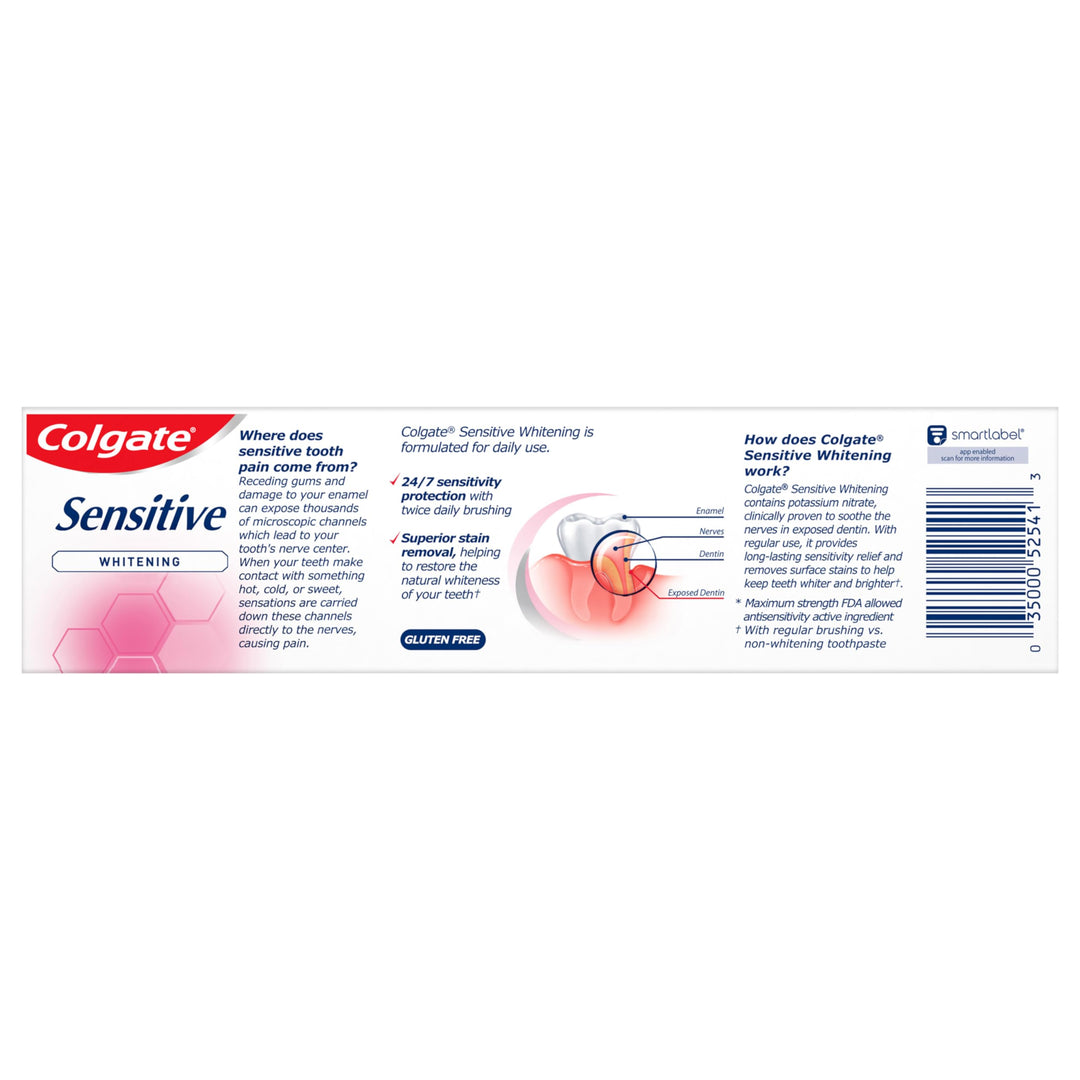 Sensitive Maximum Strength Sensitive Toothpaste, Plus Whitening and Fresh Stripe, 6 oz
