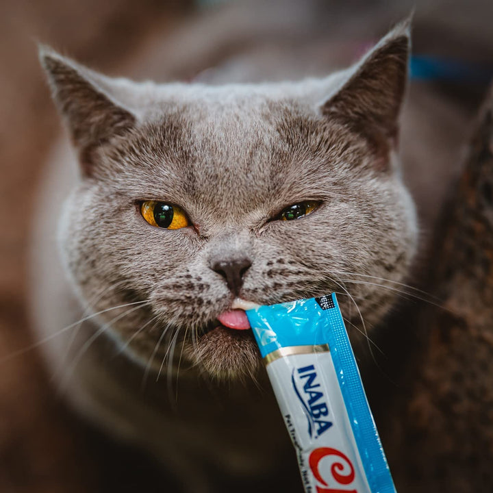 Churu Lickable Purée Natural Cat Treats Tuna & Chicken 3 Flavor Assortment of 12 Tubes
