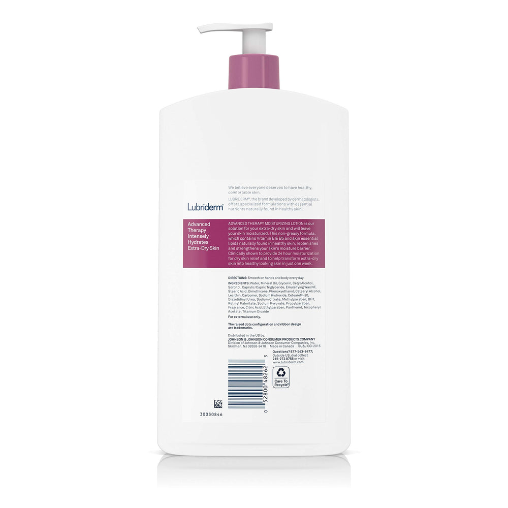 Advanced Therapy Moisturizing Lotion with Vitamins E and B5, Deep Hydration for Extra Dry Skin, Non-Greasy Formula, 24 fl. oz
