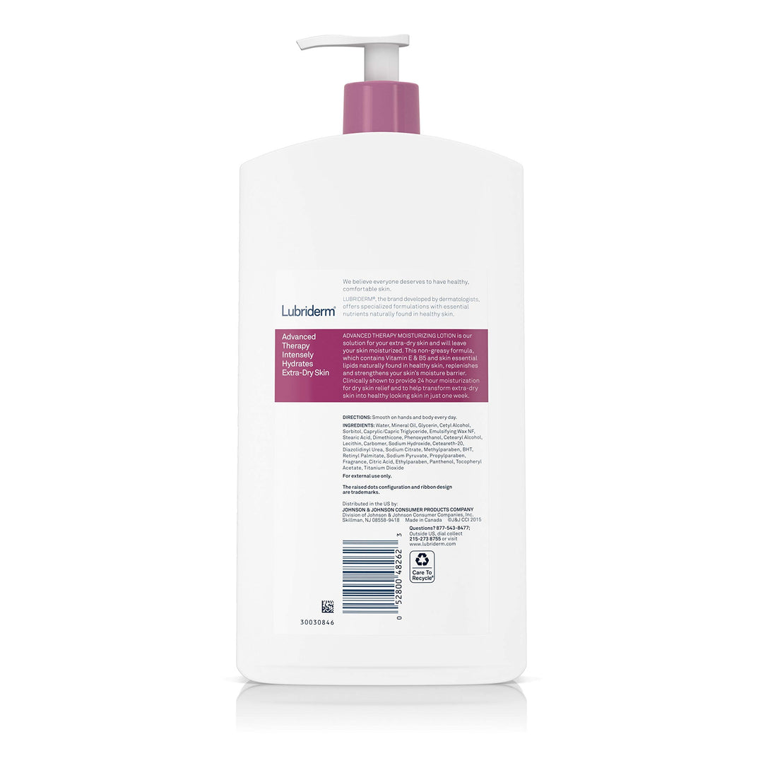 Advanced Therapy Moisturizing Lotion with Vitamins E and B5, Deep Hydration for Extra Dry Skin, Non-Greasy Formula, 24 fl. oz