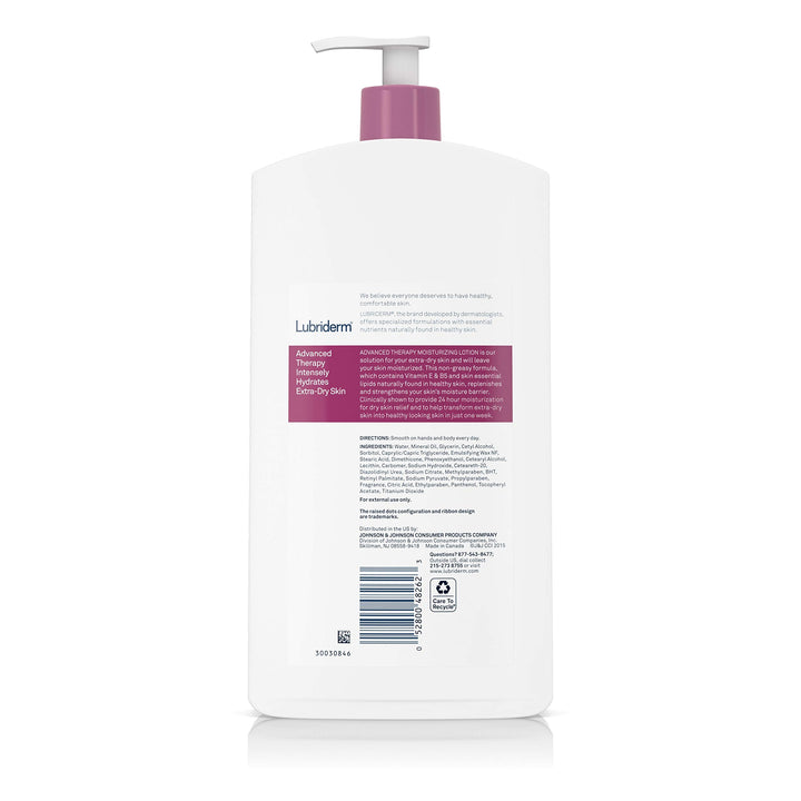 Advanced Therapy Moisturizing Lotion with Vitamins E and B5, Deep Hydration for Extra Dry Skin, Non-Greasy Formula, 24 fl. oz
