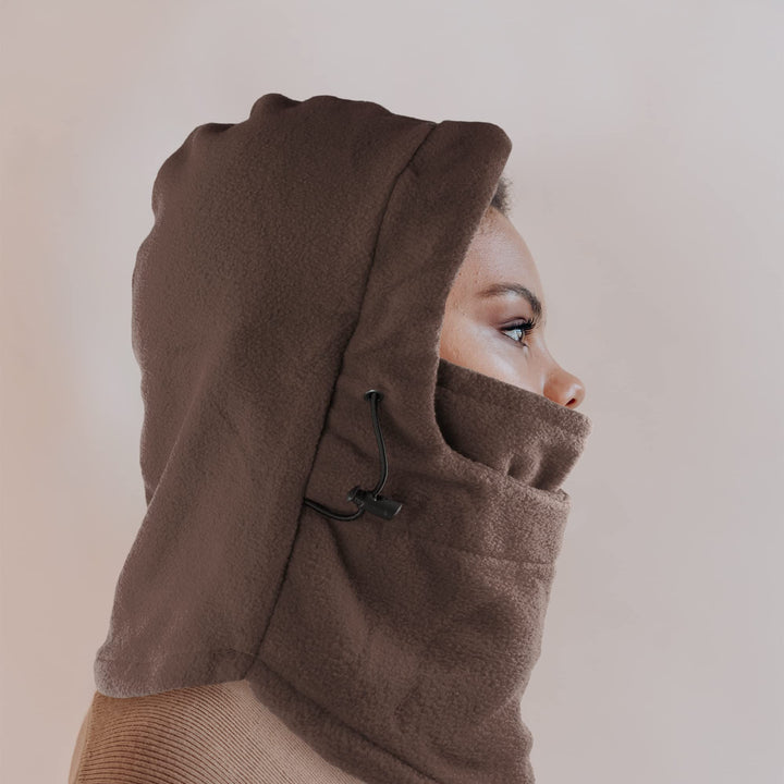 Fleece Windproof Ski Face Mask Balaclavas Hood (Brown),One Size