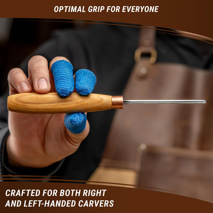 Wood Carving V Gouge K12/02 Woodworking Hand Chisel Compact Wood Carving Knife for Beginners and Profi