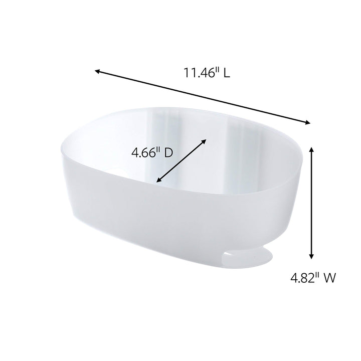 Shower Caddy, Clear Frosted, 1-Caddy, 4-Water Resistant Strips, Organize Damage-Free