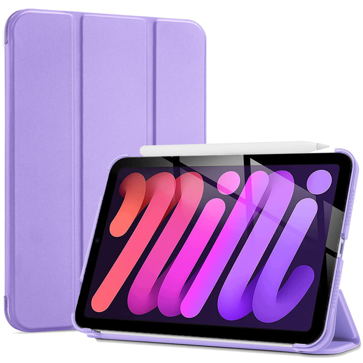 Smart Case for iPad Mini 7 A17 Pro 2024/iPad Mini 6 2021 8.3 Inch iPad Mini 7th/6th Gen Case, Hard Back Cover for iPad Mini 8.3 7th Gen A2995/A2996/A2993/6th Gen A2567 A2568 A2569 -Purple