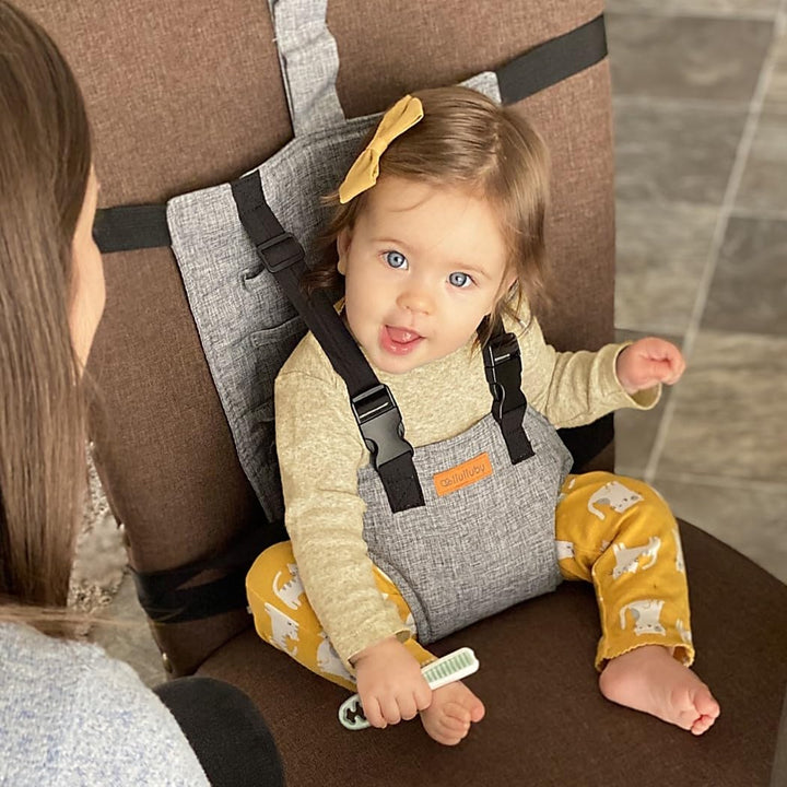 Baby Travel Essential Harness Seat | Travel High Chair for Babies | Portable High Chair for Travel Baby Essentials | Baby Travel Gear, Baby Traveling Must Haves | Portable Highchair for Baby