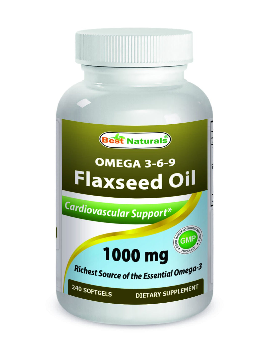 Flaxseed Oil 1000 mg 240 Softgels - Omega-3-6-9 for Heart Health