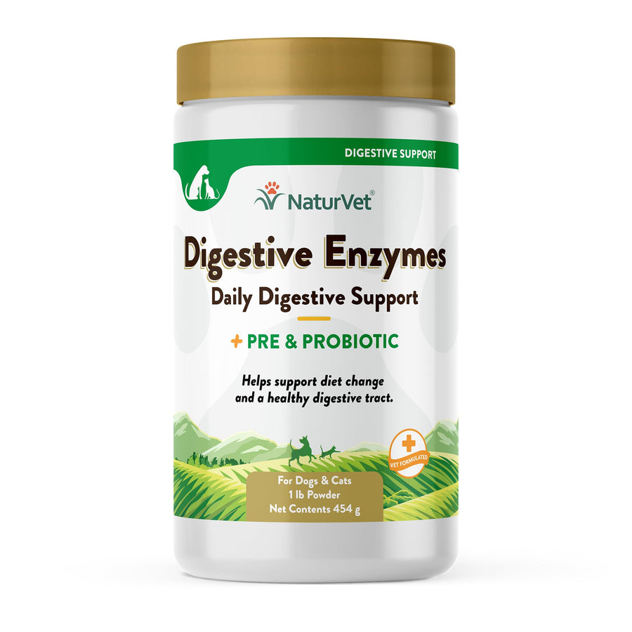 – Digestive Enzymes - Plus Probiotics & Prebiotics – Helps Support Diet Change & A Healthy Digestive Tract – for Dogs & Cats – 1 lb Powder