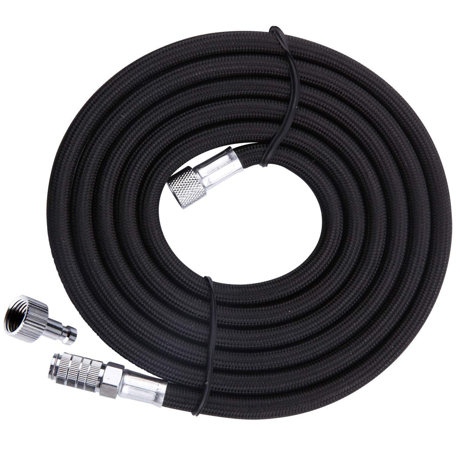 TIMBERTECH Airbrush Hose, Premium 10ft Nylon Braided Airbrush Hose with Airbrush Quick Release Disconnect Coupler, Plug 1/8 BSP Male and Female Hose Connection