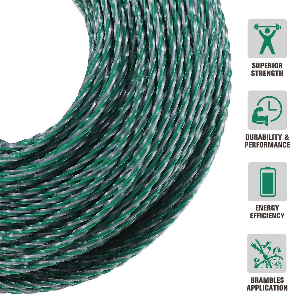 1-Pound Heavy Duty Twisted .095-inch-by-393-ft Dual Core String Spiral Trimmer Line Donut,with Bonus Line Cutter