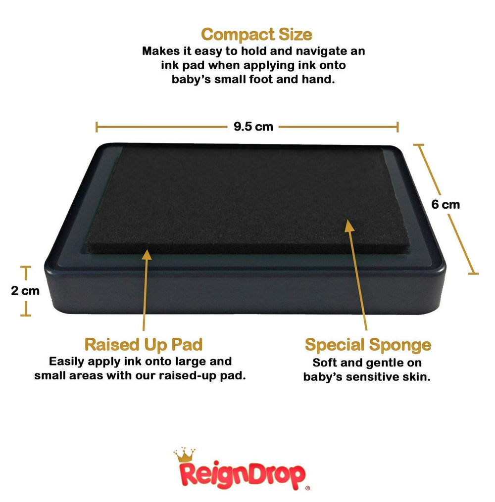 Ink Pad For Baby Footprint & Handprint - Creates Impressive Long Lasting Keepsake Stamp for Infant & Kids. Smudge Proof, Easy to Wipe Off Skin, Safe & Gentle Acid Free(Red)