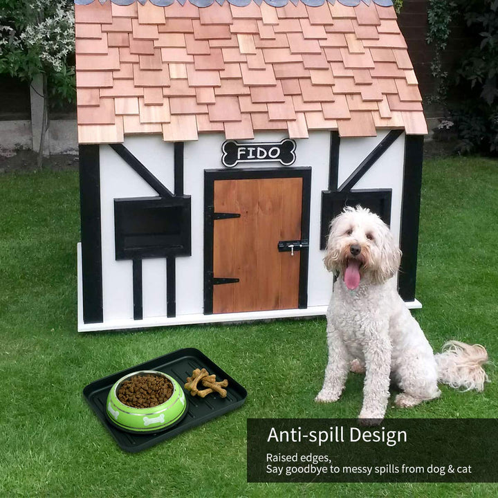 Pet Food Tray - Dog Food Mat and Cat Food Mat - Pet Water Bowl Mat for Containing Spills, Waterproof Boot Tray Mat - Shoe Tray Mat (Set of 1)
