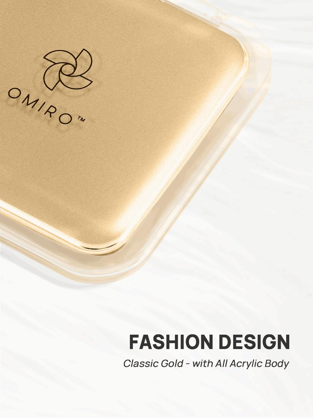 Folding Compact Mirror, 1X/10X(300R) Magnification 3½” Pocket Size Square Hand Mirror for Travel Makeup (Gold)