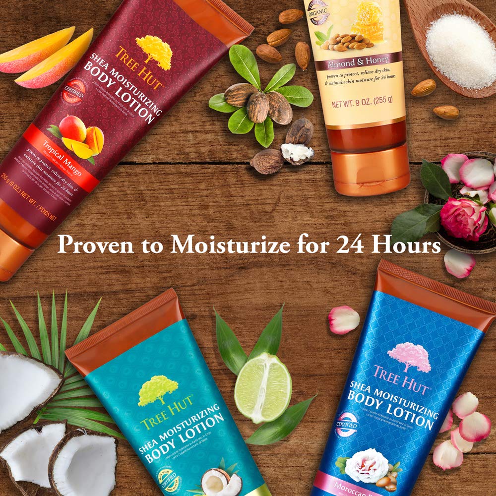 Shea Moisturizing Body Lotion Moroccan Rose, 9oz, Ultra Hydrating Body Lotion for Nourishing Essential Body Care