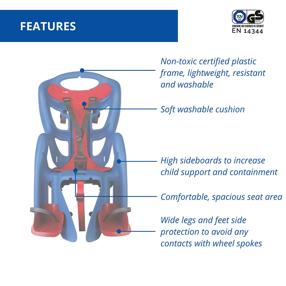 Kids Light Rear Baby Seat - Blue