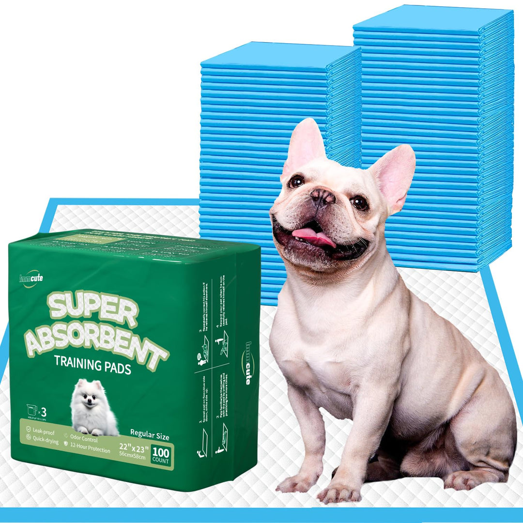 Puppy Pee Pads 22x23-100 Count | Dog Pee Training Pads Super Absorbent & Leak-Proof | Disposable Pet Piddle and Potty Pads for Puppies | Dogs | Doggie| Cats | Rabbits