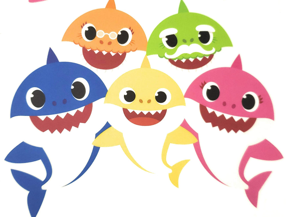 Baby Shark Wall Decals - 9 Pieces
