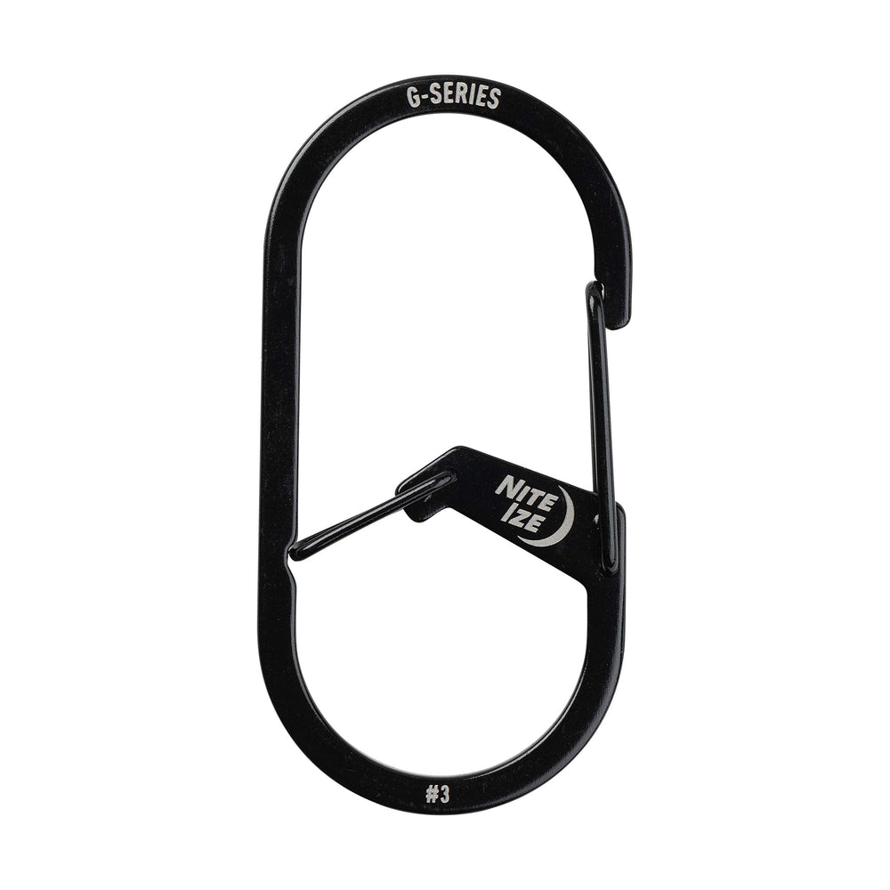 GS3-01-R6 G-Series Dual Chamber Carabiner, Size #3 1-Pack, Black