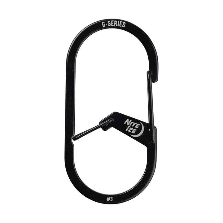 GS3-01-R6 G-Series Dual Chamber Carabiner, Size #3 1-Pack, Black