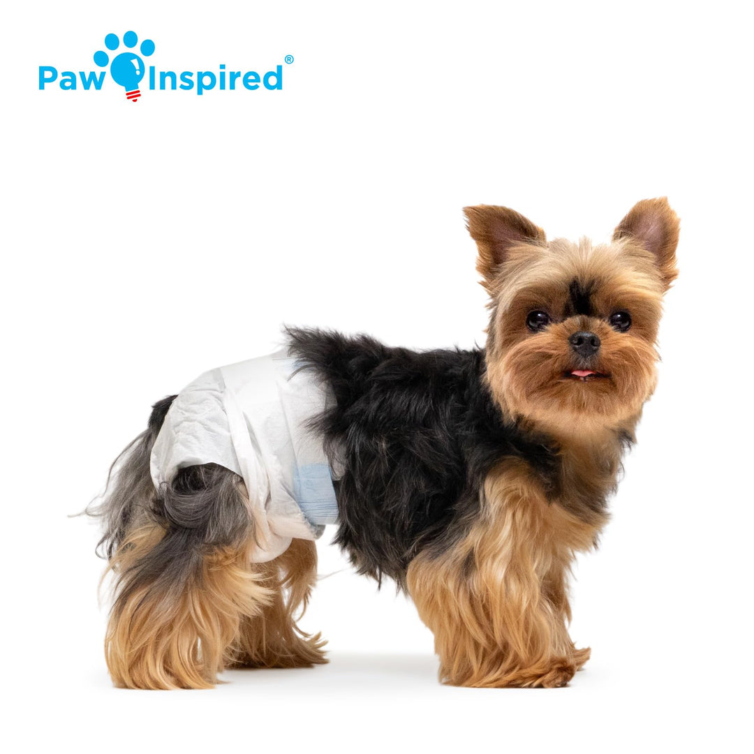 32ct Disposable Dog Diapers | Female Dog Diapers Ultra Protection | Diapers for Dogs in Heat, Excitable Urination, or Incontinence (X-Small)