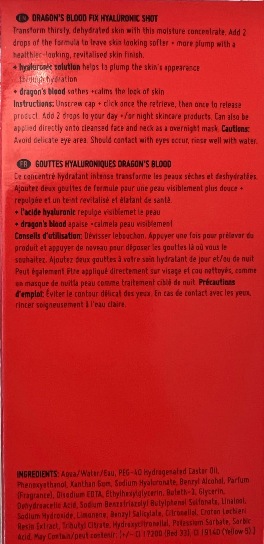 Nip + Fab Dragons Blood Hyaluronic Fix Shot, 1.01 Ounce