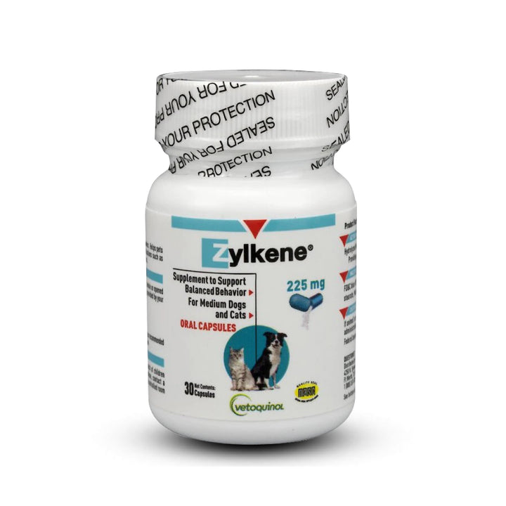 Zylkene Calming Support Supplement for Medium Dogs 33-65lbs Helps Promote Relaxation and Reduce External Stress Factors, Daily Behavioral Support and Anxiety Relief for Dogs, 225mg