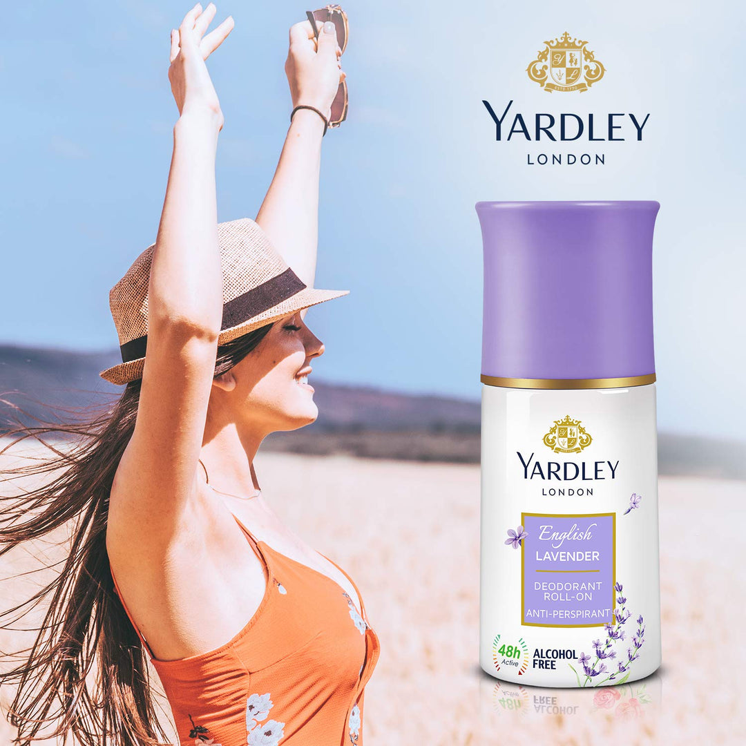 London English Lavender Anti Perspirant Deodorant Roll On For Women, Floral, 50ml