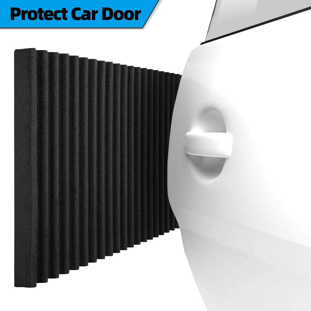 Ultra Thick Garage Wall Protector, 79L x 8W. 3/5 Thick Self-Adhesive Car Door Protector, Anti-Collision Wavy-Mat Wall Padding, Car Door Edge Guards, Wall Bumper Guards, Garage Parking Aid