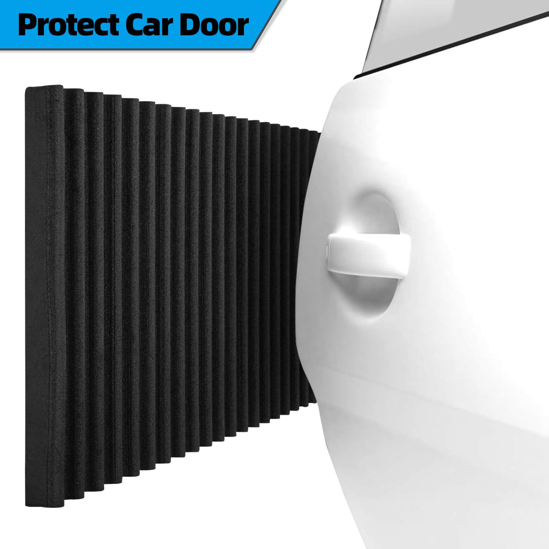 Ultra Thick Garage Wall Protector, 79L x 8W. 3/5 Thick Self-Adhesive Car Door Protector, Anti-Collision Wavy-Mat Wall Padding, Car Door Edge Guards, Wall Bumper Guards, Garage Parking Aid