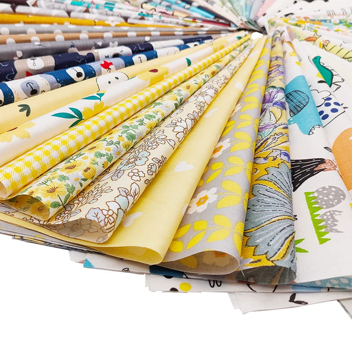 56pcs Cotton 9.8” x 9.8”(25cm x 25cm) Quilting Fabric Bundles, Pre-Cut Squares Sheets for Patchwork Sewing Quilting Crafting, No Repeat Patterns.