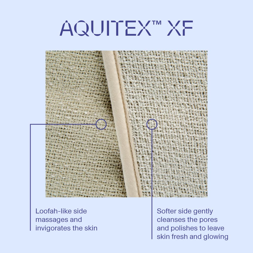 Aquis - Exfoliating Back Scrubber, Deep Clean & Invigorate Your Skin, Linen (4 x 30.75 Inches)