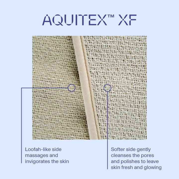 Aquis - Exfoliating Back Scrubber, Deep Clean & Invigorate Your Skin, Linen (4 x 30.75 Inches)