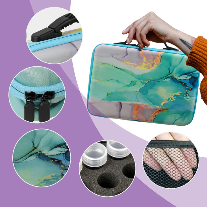 Diamond Painting Storage Container, Accessory Kit with Tools, Shockproof Storage Box for Diamond Art Craft Jewelry Bead Rhinestone Organizer, 60 Slots