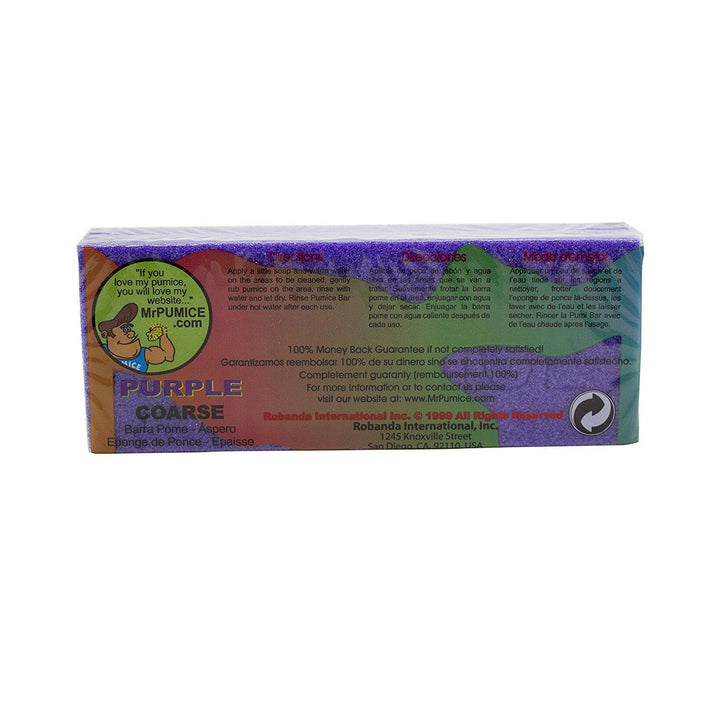 Purple Pumi Bar (12-Count Display Box): Extra-Coarse Callus Remover, Pedicure Stone & Ped File Scrubber For Smooth Feet and Heels