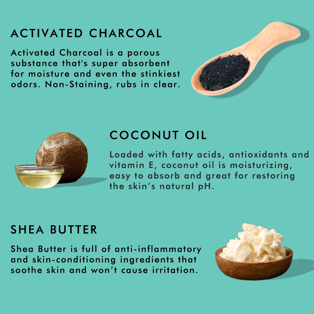 Natural Deodorant w/Activated Charcoal | Odor Protection, Vegan, Aluminum Free, Shark Tank Product for Women & Men | Great for Travel, & Gifts | 50g Scented Stick