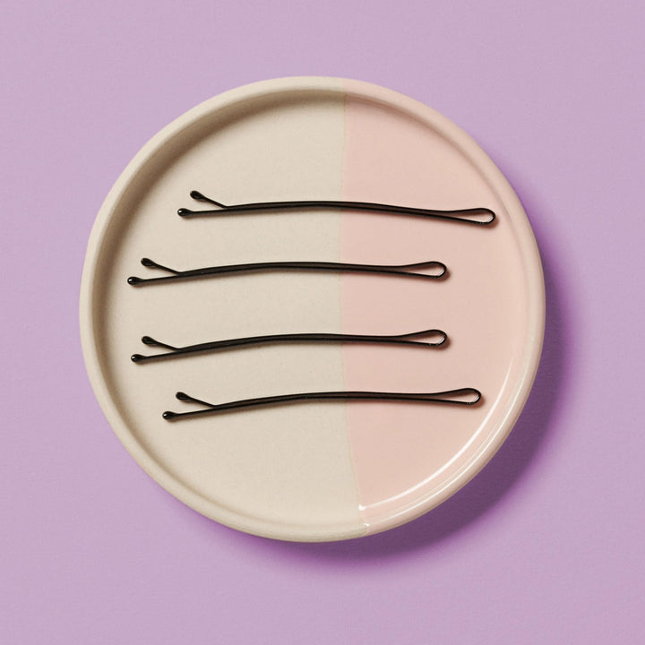 Curved Jumbo Bob Pins, Black, 40/Card