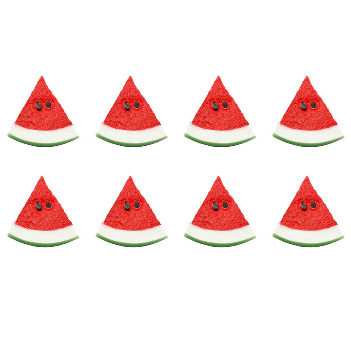 8pcs Simulation Fruit Watermelon Slices Artificial Fruit Realistic Model Decorative Fruits for Wedding Holiday Decoration Photography Props