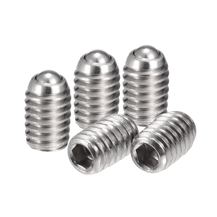 Ball Point Set Screws, M4 x 6mm 304 Stainless Steel Metric Spring Hex Socket Screw 20pcs