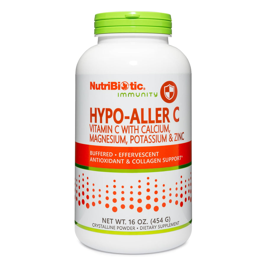 - Hypo-Aller C Powder Vitamin C & Minerals, 16 Oz | 1300 Mg Vitamin C for Antioxidant & Collagen Support | Buffered with Calcium, Magnesium, Zinc & Potassium | Gluten & GMO Free