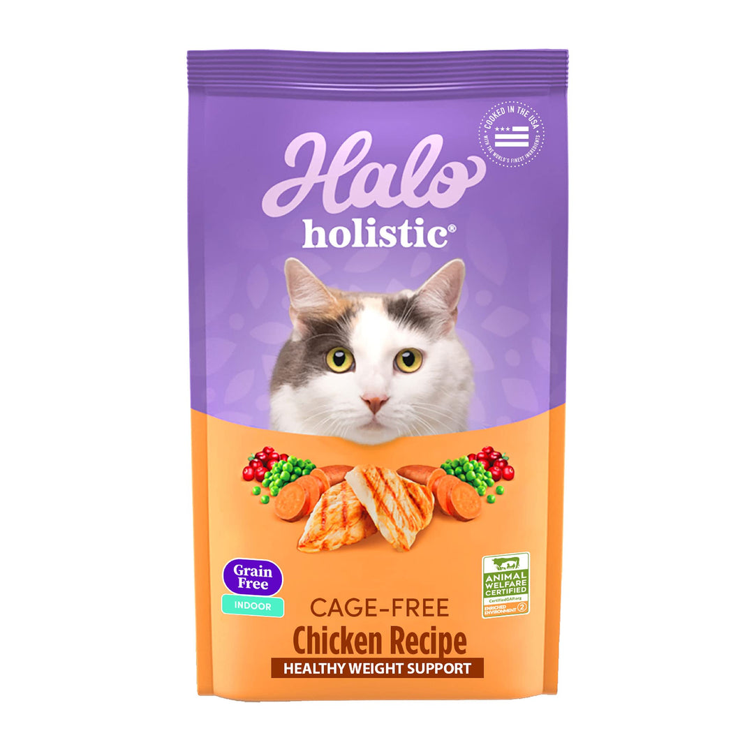 Holistic Cage Free Chicken Cat Food, Grain Free Dry Cat Food, For Healthy Weight Support, Kibble for Indoor Cats, 6 lb Bag