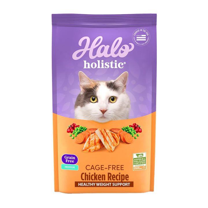 Holistic Cage Free Chicken Cat Food, Grain Free Dry Cat Food, For Healthy Weight Support, Kibble for Indoor Cats, 6 lb Bag