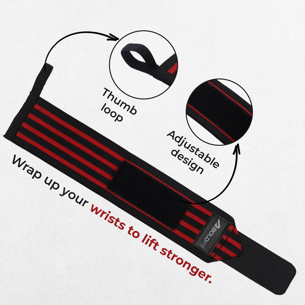 Wrist Straps for Weightlifting - Wrist Wraps for Weightlifting and Crossfit Weight Lifting Wrist Wraps with Thumb Loop - Professional Lifting Wrist Straps For Heavy Lifting Gym Wrist Support