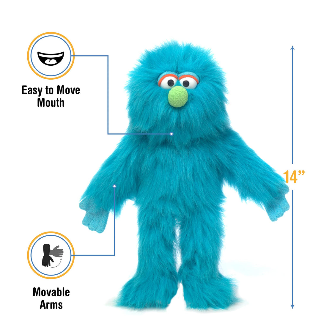 14 Blue Monster, Hand Puppet