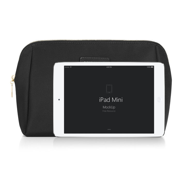 Large Cosmetic Zipper Pouch Clutch Makeup Bag Travel Waterproof Toiletry Bags for Women-Black…