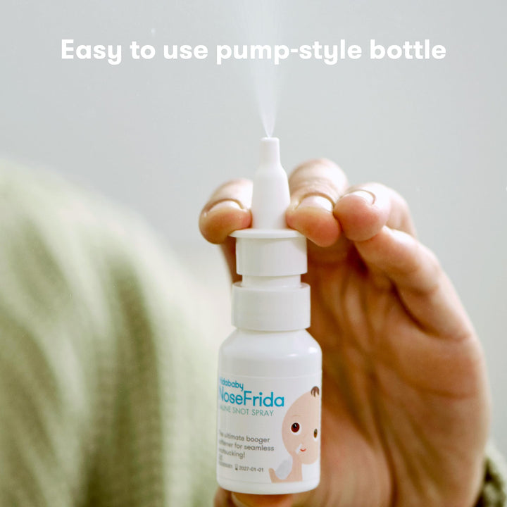 NoseFrida Saline Mist Spray, Baby Saline Nasal Spray, Nasal Spray Decongestant to Soften Nasal Passages, Baby Saline Spray for Congestion Relief, 0.68 fl.oz.