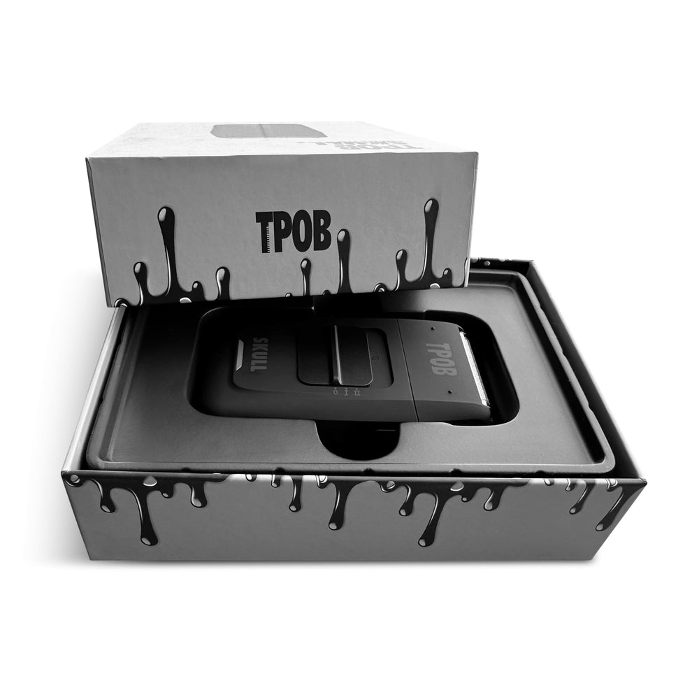 Skull Foil Shavers with Krunch Blades - Compact Design That can fit in Your Pocket with a Turbo Charged Motor, Perfect for Both Professional and at-Home use (Black)
